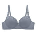 thumbnail image 2 of Push Up Thick Padded Deep Plunge Lace Underwire T Shirt Sexy Bra Lift Up Add 2 Cups Light Purple 44, 2 of 6