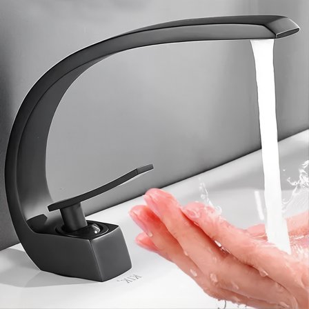 Black Single Handle Bathroom Sink Faucet Basin Vanity 1 Hole Lavatory Mixer Tap For Daily Life