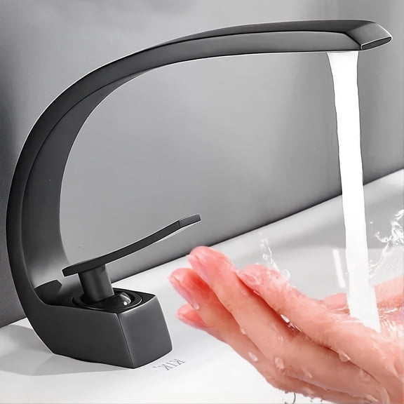 Black Single Handle Bathroom Sink Faucet Basin Vanity 1 Hole Lavatory Mixer Tap For Daily Life