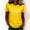 #1 Yellow, variant on Women's Shimmer Glitter Print Patriotic T-Shirt, American Flag-Inspired Casual Tee, Comfortable Summer Top for Fourth of July & Independence Day Celebrations Red S