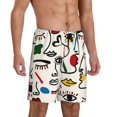 thumbnail image 2 of Sikiie Aabstract Eyes Mens Pajama Shorts, Lightweight Lounge Pant with Pockets Soft Sleep Pj Shorts for Men4X-Large, 2 of 6