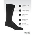 thumbnail image 3 of MeMoi Men's 3 Pair Pack Pin Ribbed Cotton Blend Crew Socks - Mens - Male, 10-13, Black, 3 of 7