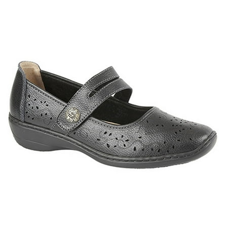 

Boulevard Womens Touch Fastening Perforated Bar Casual Leather Shoes