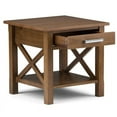 thumbnail image 5 of Simpli Home Kitchener 21 inch Wide Solid Wood Contemporary End Table in Medium Saddle Brown, 5 of 7