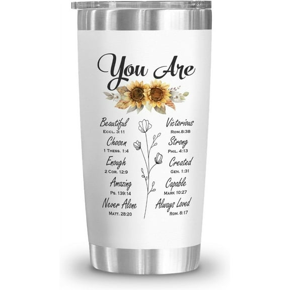 Christian Gifts for Women, Bible Verse Tumbler 20oz, Religious Gifts for Her, Gift Ideas for Grandma, Mom, Wife, Sister, Friend, Boss Ladies, Manager, Wonder Woman, Elderly Women