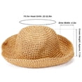thumbnail image 3 of Spencer Women's Summer Cap Floppy Sun Hat Foldable Wide Brim UV Protection Sun Hats (Khaki), 3 of 9