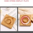 thumbnail image 2 of Inteprter 2 piezas de madera bandeja cuentas joyería brazalete accesorios decoración soporte ranura organizador soporte encimera Almacenamiento y organización del hogar Bambú/Redondo, 2 of 6