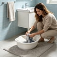 thumbnail image 4 of Donemore Laundry Wash Tub 1 Pc Plastic Thickened Soaking Bucket for Clothes Washing Bathroom Utility Basin Household Cleaning Supplies Container, 4 of 6