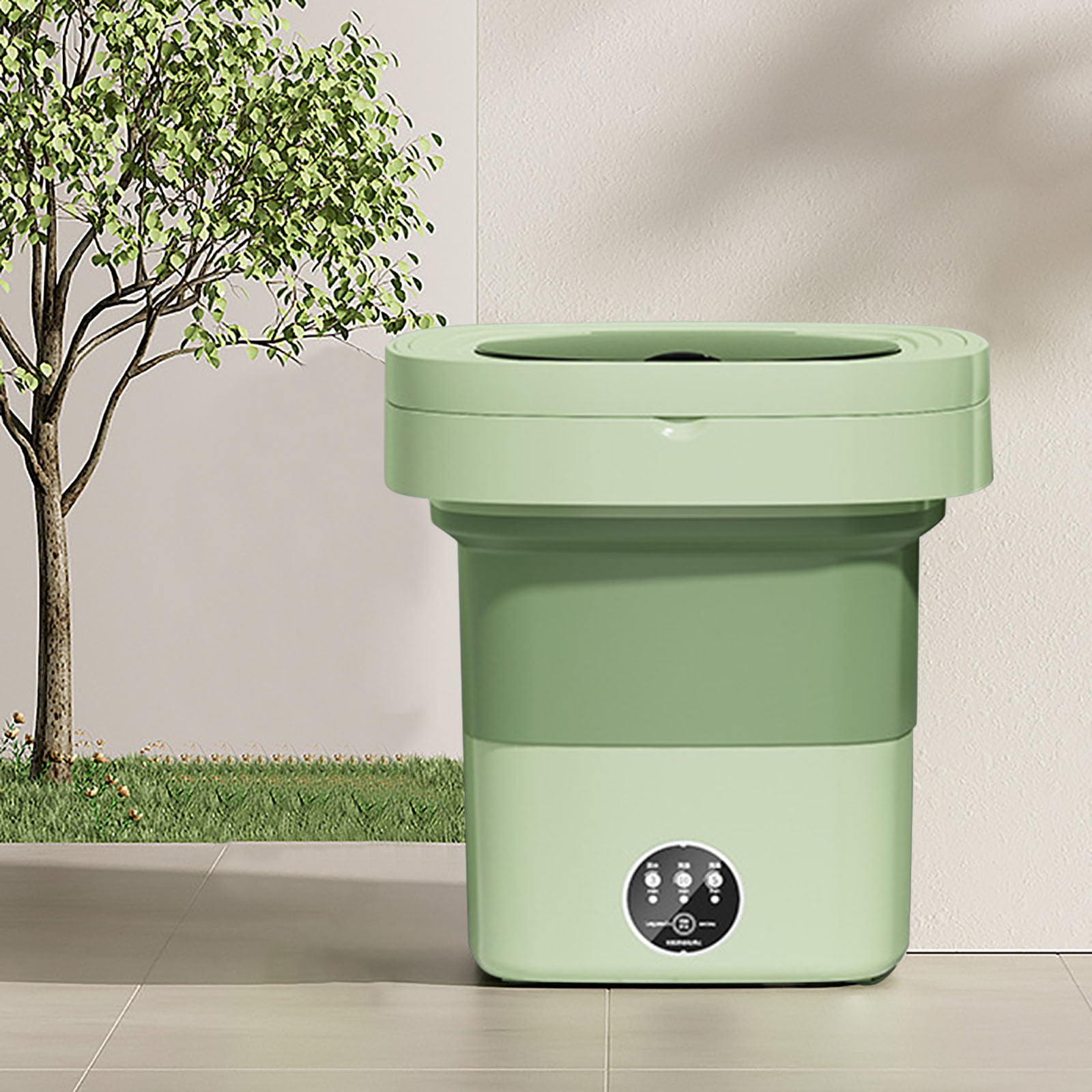 FHBVT Folding Portable Mini Washing Machine 8.5L Large Capacity 3 Intelligent Cleaning Modes Foldable Space-Saving Dehydration Function for Dormitory Travel Home Underwear Baby Clothing Washing