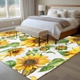 thumbnail image 4 of 5'x7' Area Rugs, Sunflower Indoor Outdoor Area Rug for Living Room Bedroom, Yellow Green Botanical Summer Rustic Washable Bathroom Rugs Kitchen Floor Carpet Mats Home Decor Aesthetic, 4 of 8
