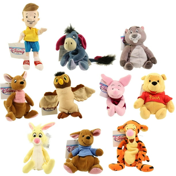 Disney Bean Bag Plush WINNIE THE POOH SET OF 10 (Pooh, Tigger, Roo