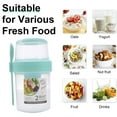 thumbnail image 5 of Austok 2PCS Overnight Oats Container 2-Tier Breakfast On the Go Cups with Lid and Spoon Portable Yogurt Oatmeal Container Jar Leakproof Cereal and Milk To Go Container for Students, 5 of 9