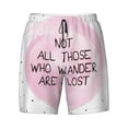thumbnail image 4 of Lsque Mens Swim Trunks Not All Those Who Wander Are Lost Pattern - Bathing Suit Compression Liner - Beach Swim Shorts Swimwear - (S-3XL) - Stretch Quick Dry -, 4 of 9