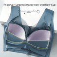 thumbnail image 2 of Sujetador de encaje sexy de gran tamaño, talla grande, hermosa espalda, copa fija, fino, push-up, sin marcas, ropa interior para mujer, antiflacidez, para dormir, 2 of 6