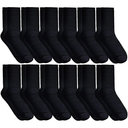 Yacht & Smith 12 Pairs Women's Diabetic Neuropathy Edema Socks, Cotton Crew, Medical Socks, 9-11