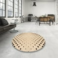 thumbnail image 4 of Ahgly Company Machine Washable Indoor Round Transitional Copper Brown Area Rugs, 7' Round, 4 of 7