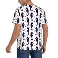 thumbnail image 2 of KLL Seahorses and Hearts for Men's Baseball Shirts,Short Sleeve Casual Shirts Button Down Shirt for Men Beach Summer Wedding Shirt-Medium, 2 of 7