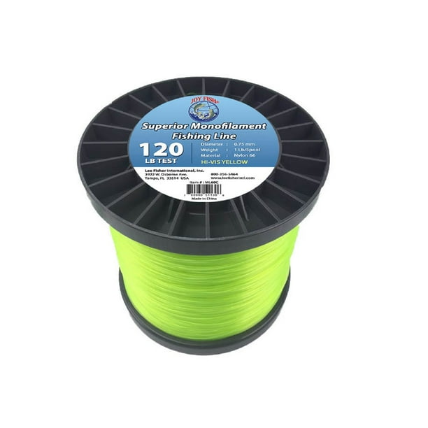 Joy Fish 5 Lb Spool Monofilament Fishing Line120Lb HiVis Walmart