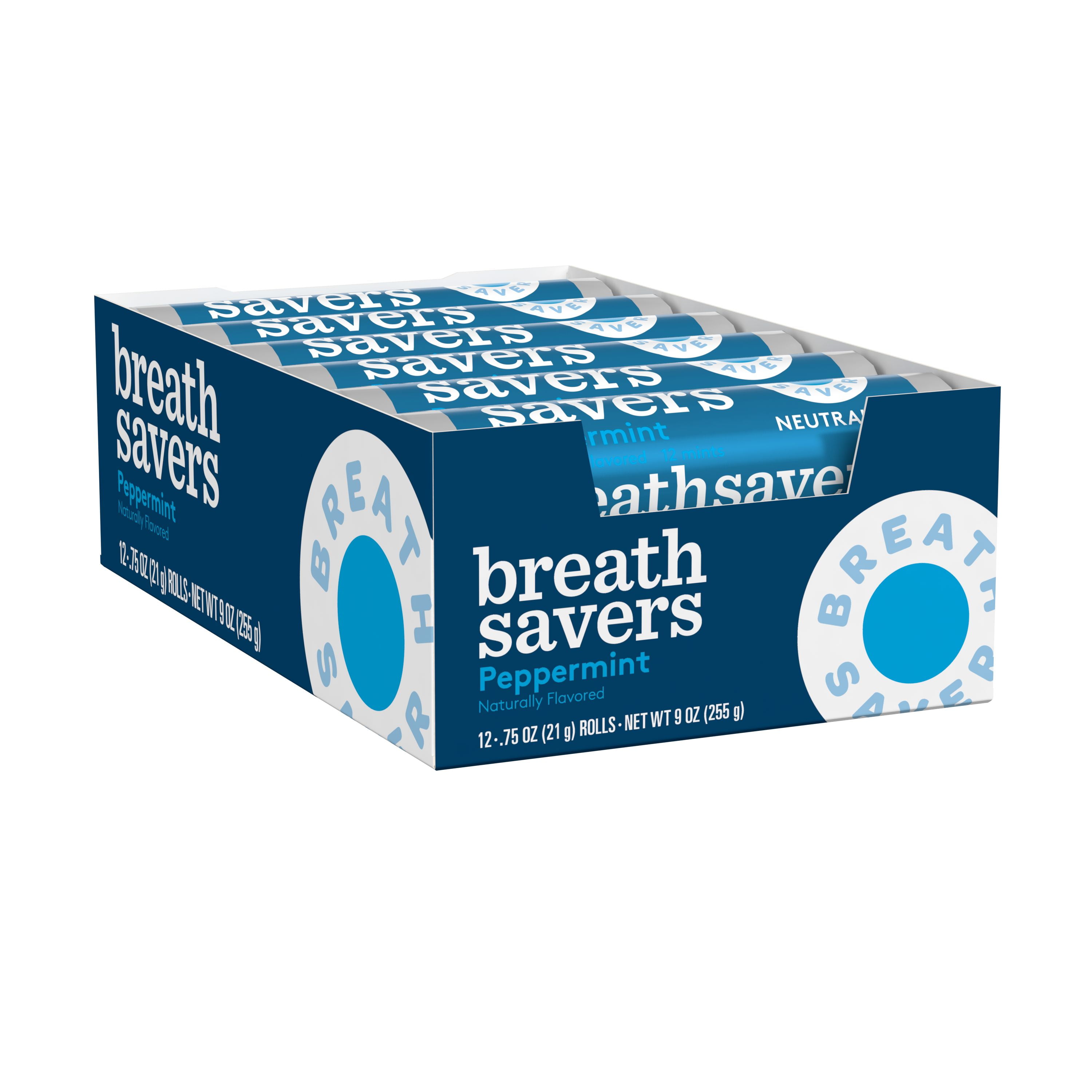 Photo 1 of ***NON REFUNDABLE*** BREATH SAVERS Peppermint Flavored Sugar Free Breath Mints, Bulk Mint Candy, 0.75 oz, Rolls (8 packs of 12)