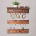 thumbnail image 2 of 3 unids/set estante de almacenamiento montado en la pared para el hogar joyería collar pulsera gancho colgante estante, 2 of 8