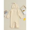 thumbnail image 4 of Bagilaanoe Newborn Baby Girl Boys Fall Jumpsuit Long Sleeve Bodysuit + Hat 3M 6M 9M 12M 18M 24M Infant Fall One Piece Romper, 4 of 9