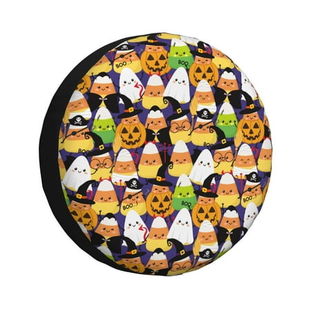 Gaeub Halloween1 14-17in Tire Cover Spare Tire Cover for Camper Caravan Trailer Car Truck SUV Jeep-14 inch