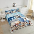 thumbnail image 4 of Erosebridal Oil Painting Beach Bedding Twin Comforter Set, Coatal Starfish Seashell Wishing Bottle Down Comforter, Reversible 2-Piece, 4 of 8