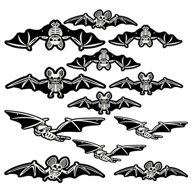 Glow In The Dark Bat Halloween Hanging Decoration – Green Light Bat Shape Nighttime Décor Big Wall Stickers Board Wall Sticker Wall Stickers Preppy Wall Plug Sticker Inspirational Wall Decals for