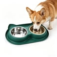 thumbnail image 5 of Slow Feeder Dog Bowls,Puppy Bowls,Stainless Steel Food and Water Bowl Set 3 in 1 No Spill Waterproof Silicone Pet Food Mat Puppy Feeding Station for Large Medium Small Breed Non Slip Metal Dish Tray, 5 of 7