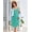 Cyan, variant on Labor and Delivery Gown for Hospital 3 in 1 Nursing Dress Sleeveless Maternity Snap Button Breastfeeding Nightgown