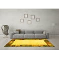 thumbnail image 3 of Ahgly Company Machine Washable Indoor Rectangle Solid Yellow Modern Area Rugs, 5' x 7', 3 of 4