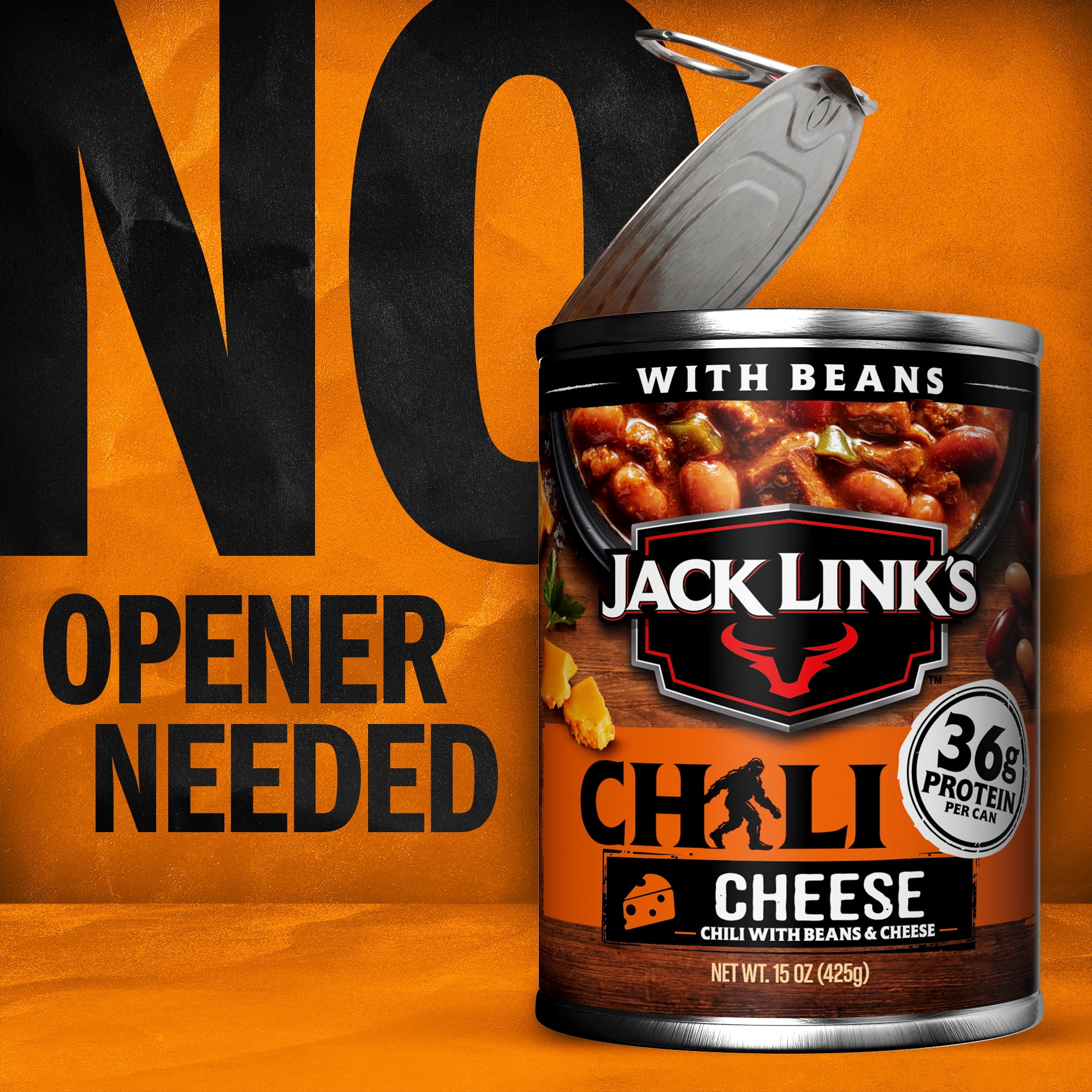 Jack Link's Chili, Chili Cheese Flavored, 15Ounce Can, Hearty Chili Made with 100% Beef
