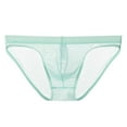 thumbnail image 5 of rygai Low Rise U Convex Men Briefs Sexy Transparent Net Yarn Panties Daily Wear,Grey,XL, 5 of 8
