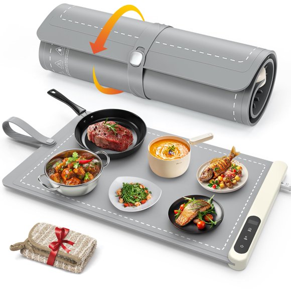 Juego de bandejas eléctricas FYY para calentar alimentos, 500 W, 6 temperaturas