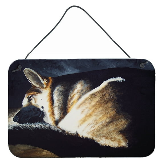 Carolines Treasures AMB1042DS812 Day Dreamer German Shepherd Wall or Door Hanging Prints  8x12 multicolor