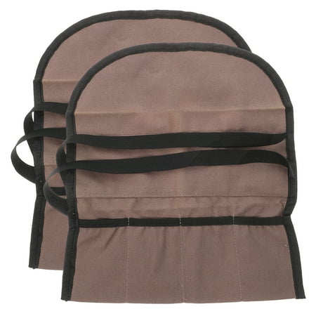

2pcs Tool Roll Canvas Pouch Organizer Multi-purpose Storage Bag Roll Up Bag