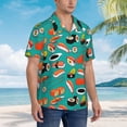 thumbnail image 5 of Sushi Hawaiian Shirts For Men, Summer Short-Sleeve Relaxed-Fit Button-Down Shirts Xx-Large, 5 of 9