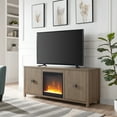 thumbnail image 2 of Evelyn&Zoe Juniper Rectangular TV Stand with Crystal Fireplace for TV's up to 65", Alder Brown, 2 of 9