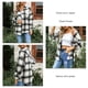 thumbnail image 5 of Camisa tipo blusa con puños para mujer,Camisa de franela a cuadros para mujer de manga larga a cuadros para mujer Camisa a cuadros para mujer Achieve More, 5 of 6
