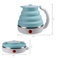 thumbnail image 2 of Hervidor eléctrico plegable de viaje Hervidor pequeño de silicona de grado alimenticio plegable Agua hirviendo Doble voltaje (600 ml 110-220 V enchufe de EE. UU.) (Azul) T-magitic NA, 2 of 8
