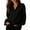 Black, variant on Women's Lace Eyelet Puff Long Sleeve Button Down Blouse V Neck Spread Collar Ruffle Cuff Dressy Casual Tops for Work Office, White, S