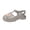 White-03, variant on Owordtank Girl Jelly Sandals Kids Sequin Butterfly Princess Shoes Cute Closed Toe Summer Beach Flat Sandal with Ankle Strap