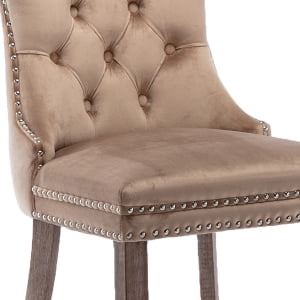 131 Kahki Velvet, Wood Legs