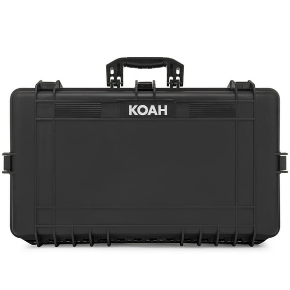 Koah Weatherproof Hard Case with Customizable Foam, Black