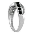 thumbnail image 2 of SZUL Women's 1/2 Carat TW 10 Stone Black Diamond Ring in 10K White Gold, 2 of 3