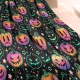 thumbnail image 3 of Colorful Halloween Pumpkins Blanket,Comfortable Soft Lamb Wool Throw Blanket,All Season,Warm Lightweight Blankets for Sofa Bed Couch Living Room Chair,40"x50", 3 of 4