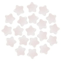Uxcell 20 Pcs Natural Star Crystal Stone, 0.8 Inch Polished Star Gemstone Crystal Bulk, Pocket Rock Worry Stones for Women Gifts Meditation, Rose Quartz