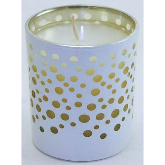 WHITE DOTS Courtneys Candles 10 oz Limited Edition Scented Jar Candle - SANDALWOOD BERGAMOT