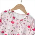 thumbnail image 5 of WIBACKER 3-12Y Girls Loose Pajamas for Little & Big Girls 2PC Set Thin Sleepwear Summer Short Sleeve Jammies - Rabbit, 5 of 9
