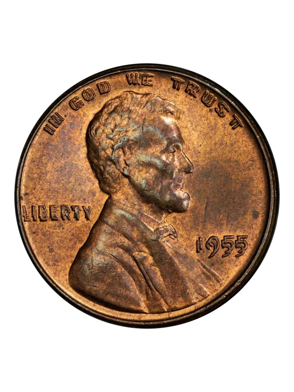 1955 P Lincoln Wheat Cent PCGS MS-64 RB CAC Doubled Die Obverse